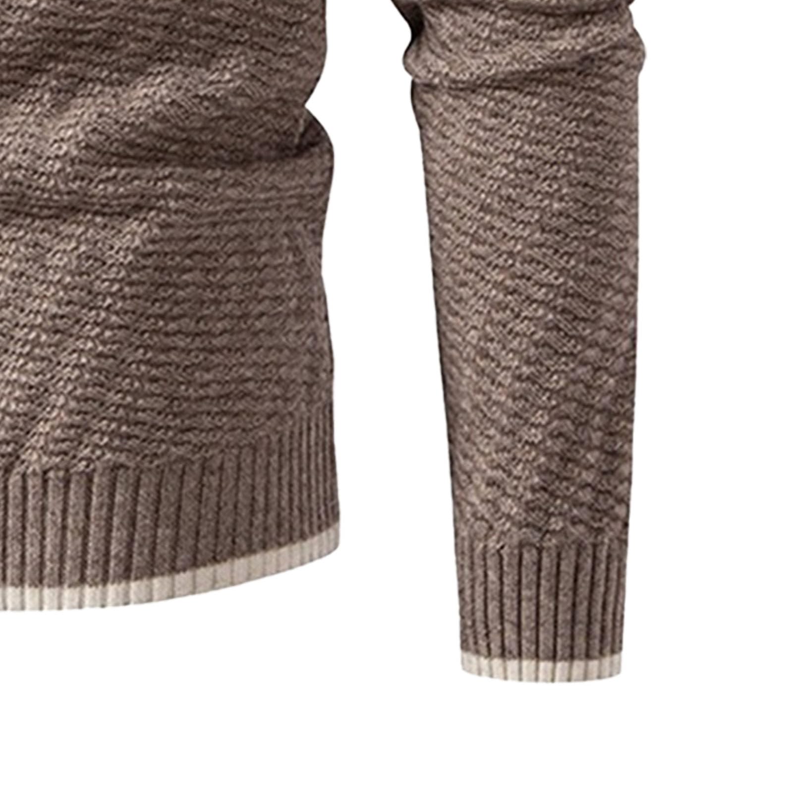 Męski sweter sweter z dzianiny z okrągłym dekoltem sweter na co dzień z długim rękawem męski teksturowany miękki sweter