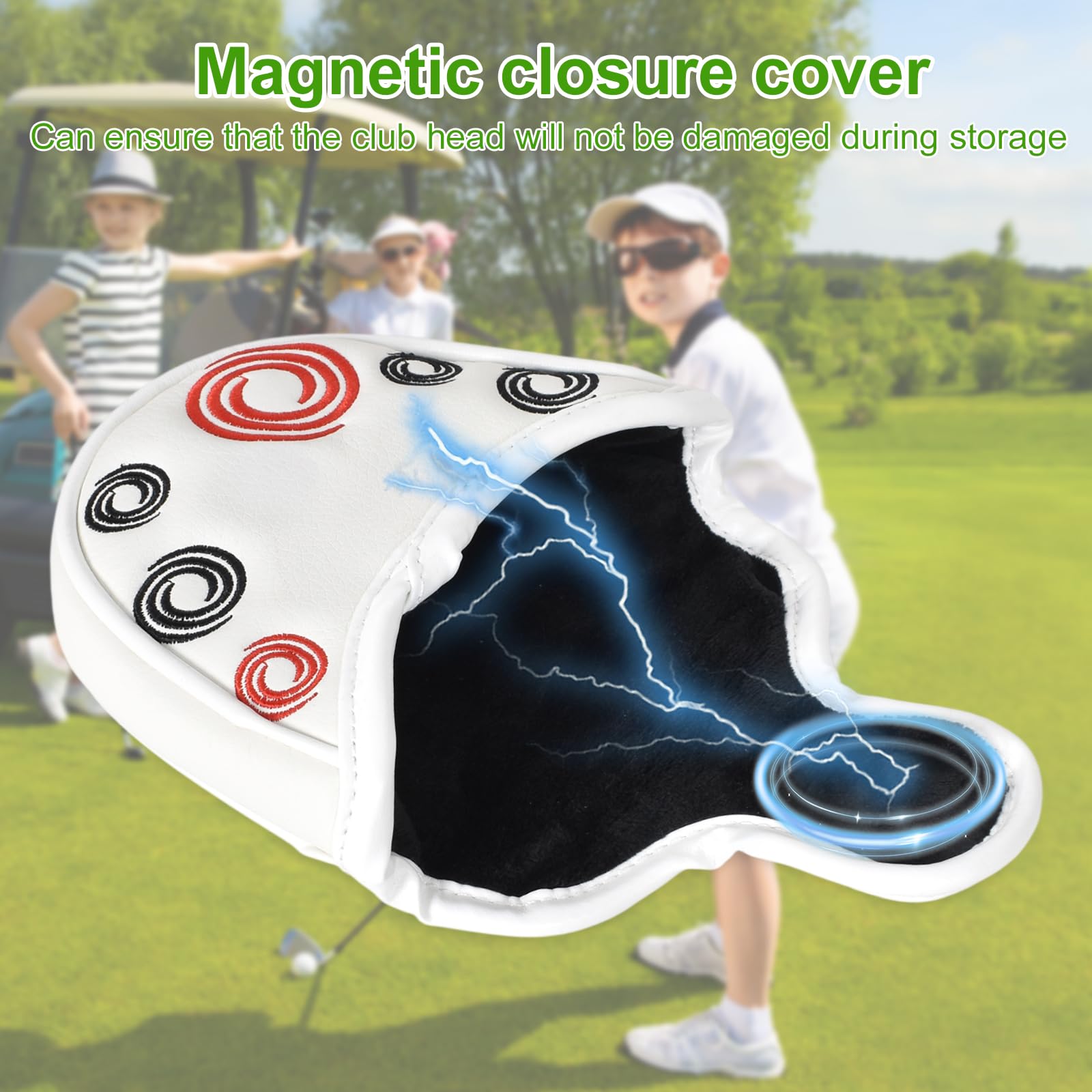 Coperchi per Putter da Golf, Golf Mallet Putter Covers, Coperture Protettive per Putter, Copri Testa Del Putter, con Chiusura Magnetica, per Mazze da Golf