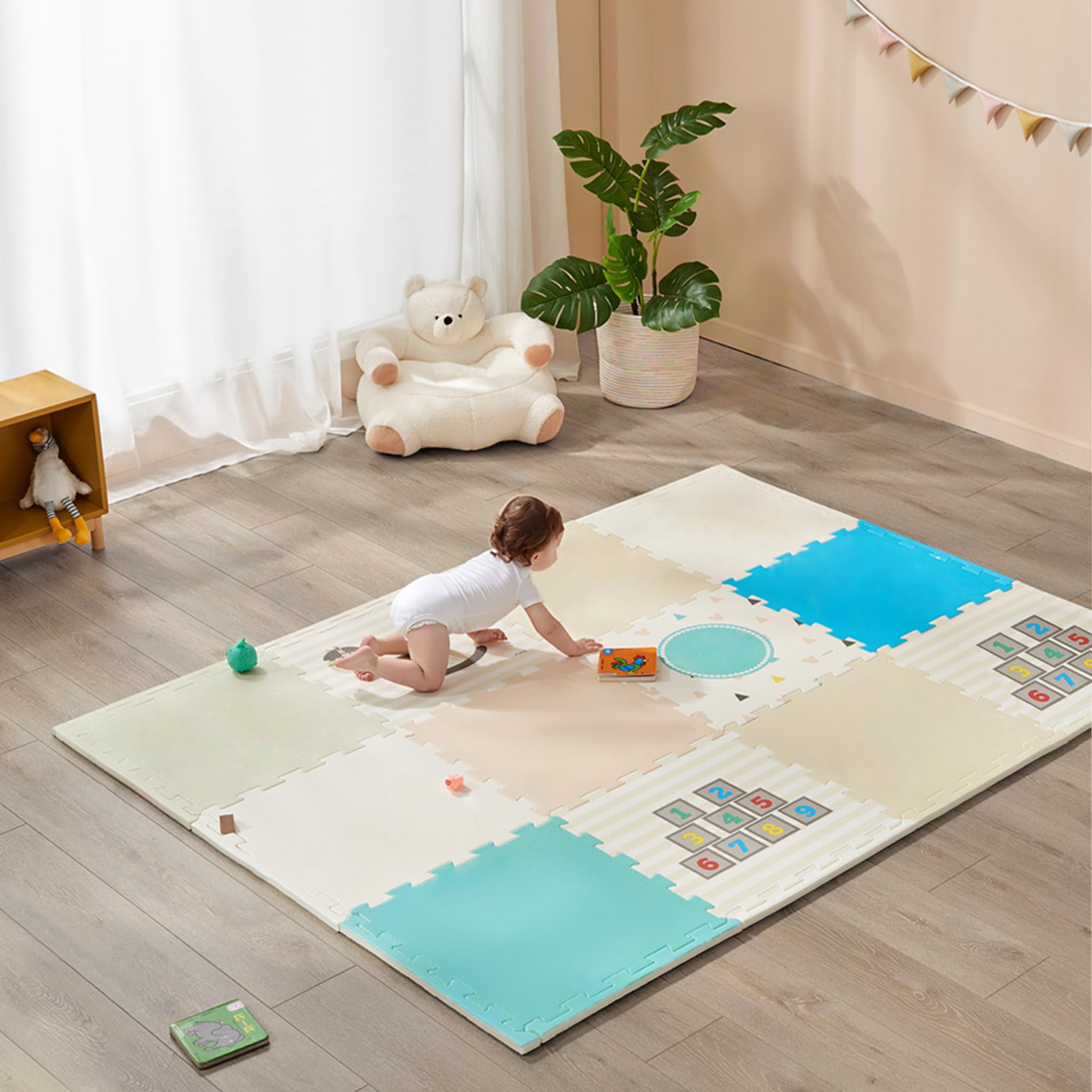 Vinylboden Selbstklebend PVC Bodenbelag, Fliesen Vinyl Holzoptik Bodenaufkleber Wasserdicht Verschleißfest, für Bad Küchen Garage, 91,44 x 15,24 cm, Dicke 2 mm, 36 stück - 5m², Hellgrau