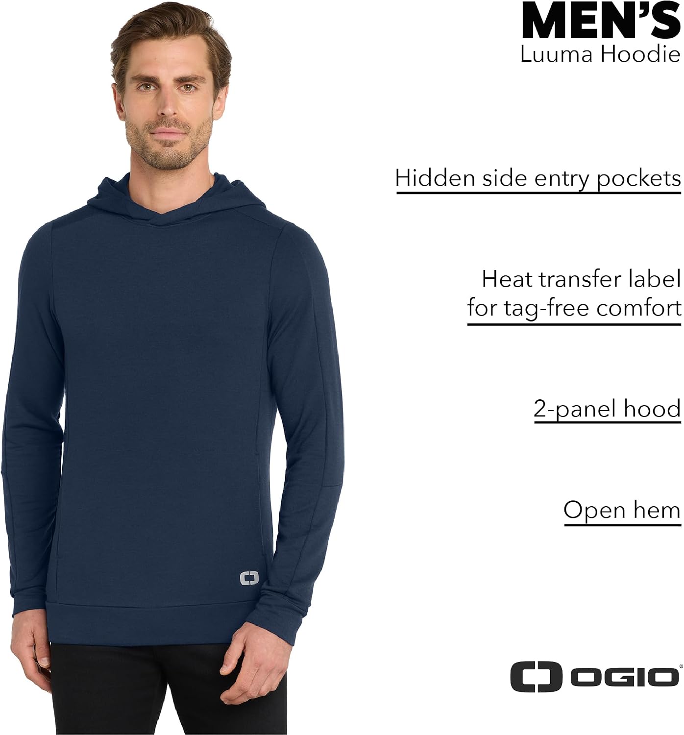 OGIO Unisex Luuma Hoodie | Lightweight Hooded Sweater for Men & Women, Long Sleeve Pullover for Casual Wear & Workouts