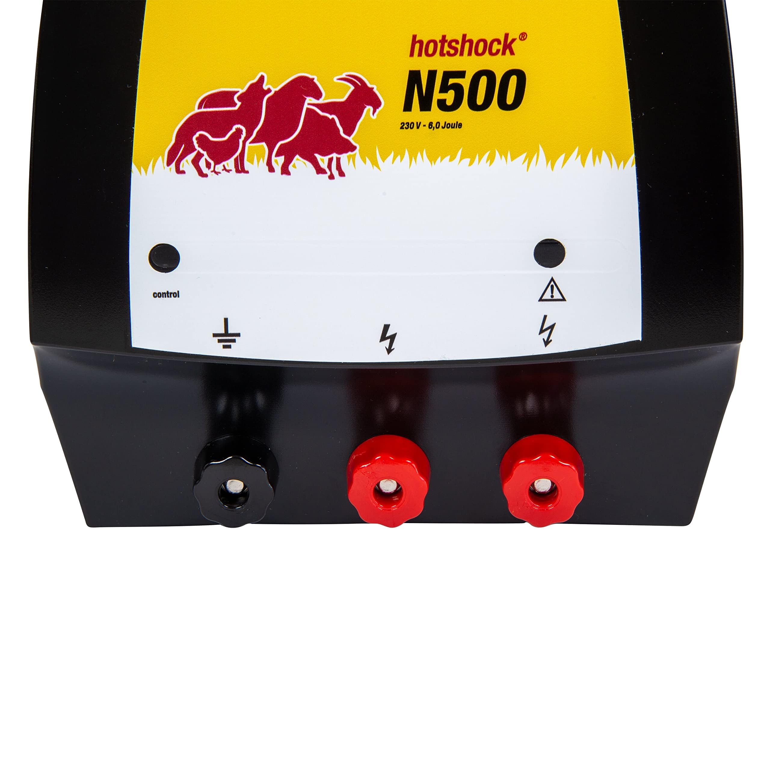 horizont Weidezaungerät hotshock N500, 230V, 6 J | ideal für robuste Tiere, zur Wildabwehr, Elektrozaungerät, für große Zaunanlagen
