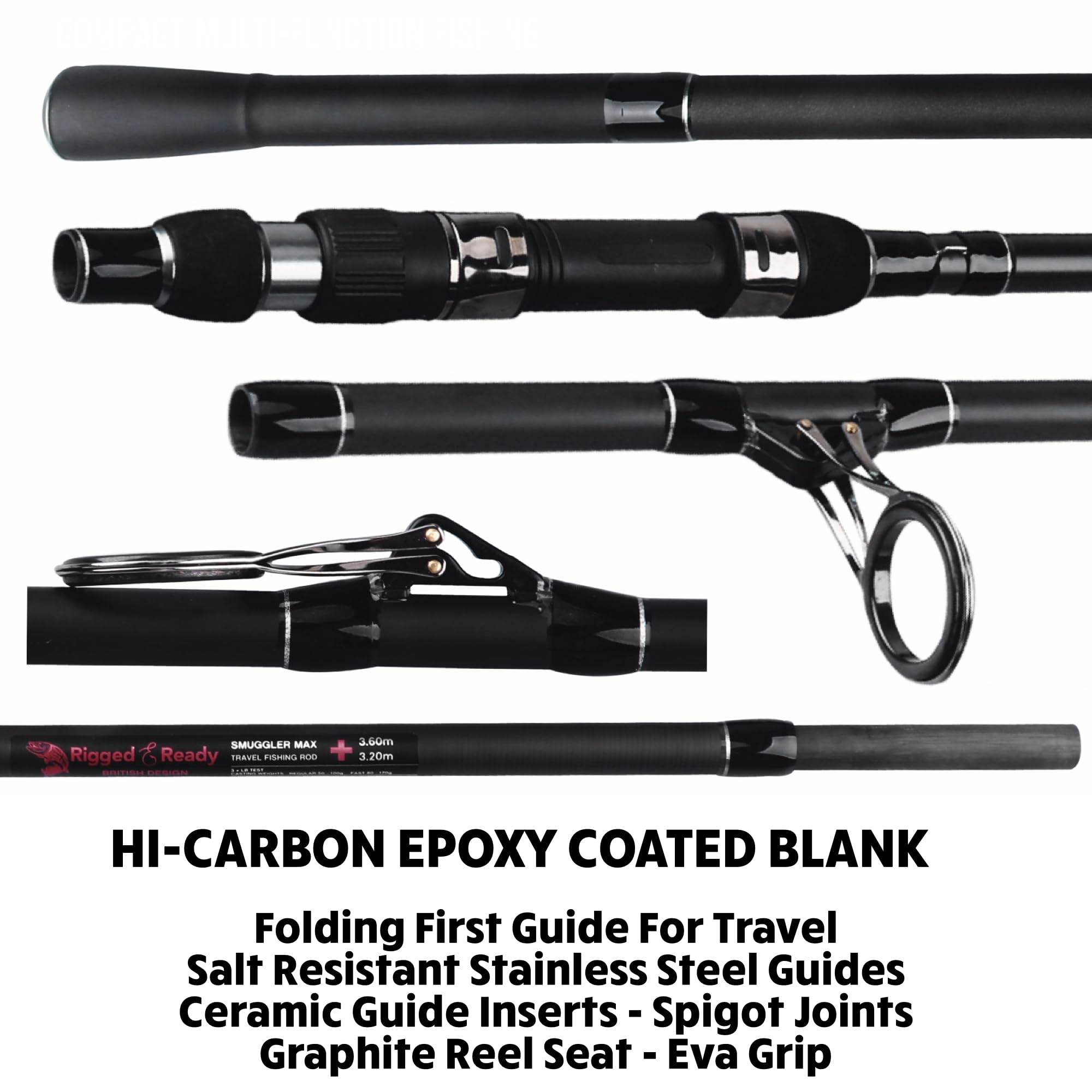 未使用大型魚用トラベルフィッシングロッド　RIGGED & READY SMAX Amazon.co.jp: Rigged and Ready S MaxとS ミッドトラベルフィッシング