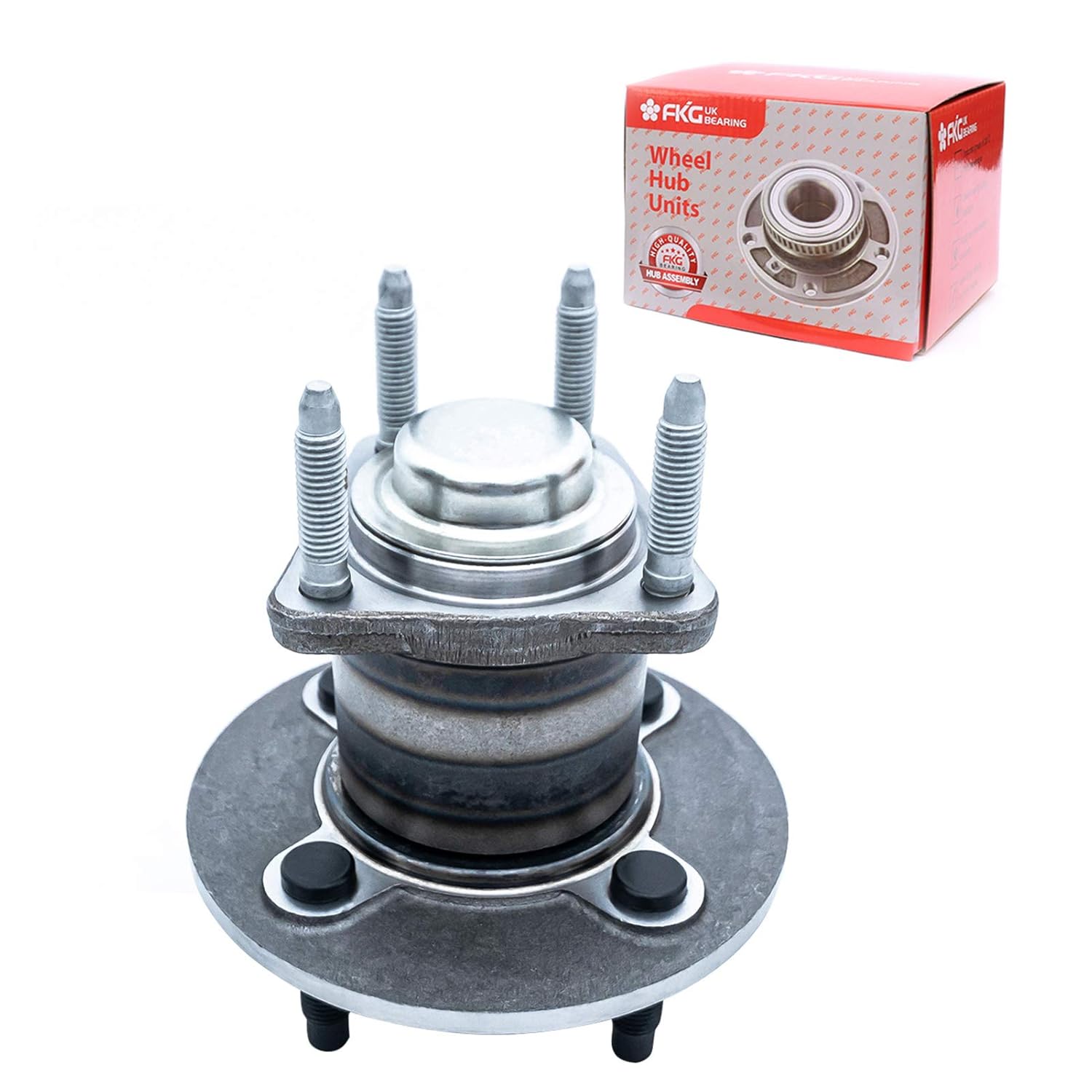 FKG 512248 Rear Wheel Bearing Hub Assembly fit for 2005-2010 Chevy Cobalt, 2007-2010 Pontiac G5, 2005-2006 Pontiac Pursuit, 2003-2007 Saturn Ion, 4 Lugs Non ABS