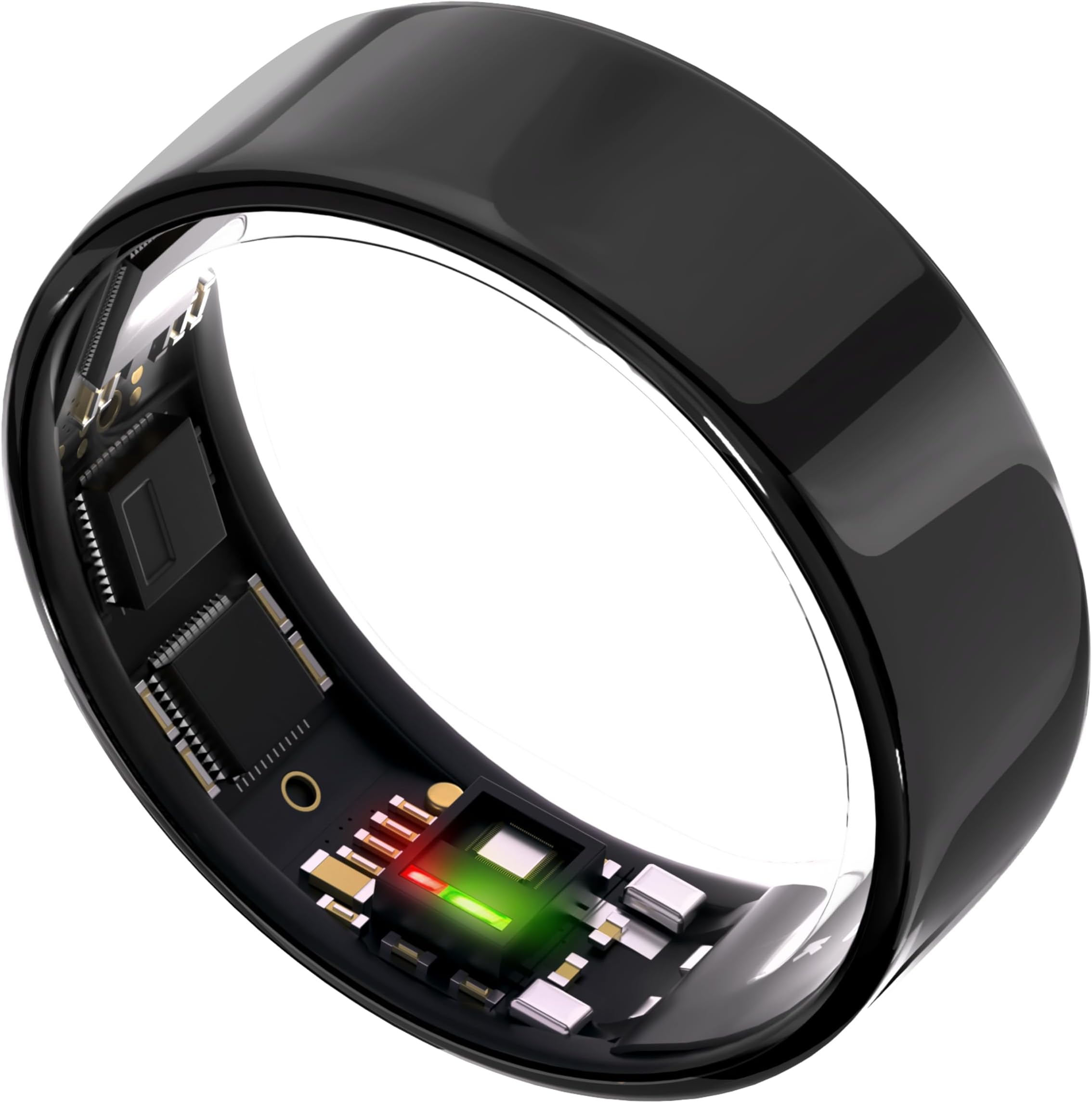 Ring AIR-Smart Ring Activity Tracker, Size First Sizing Kit,Sleep Tracker,Smart Ring for Men/Women,Fitness Tracker (Aster Black, 8)