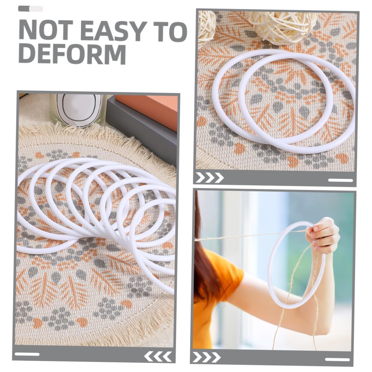 MAGICLULU 120 Piezas Accesorios De Atrapasueños Suministros De Macramé Aro De Costura Aros Anillos De Base De Plástico Aro De Bordado Aro Floral para Decoración Anillos De Plástico
