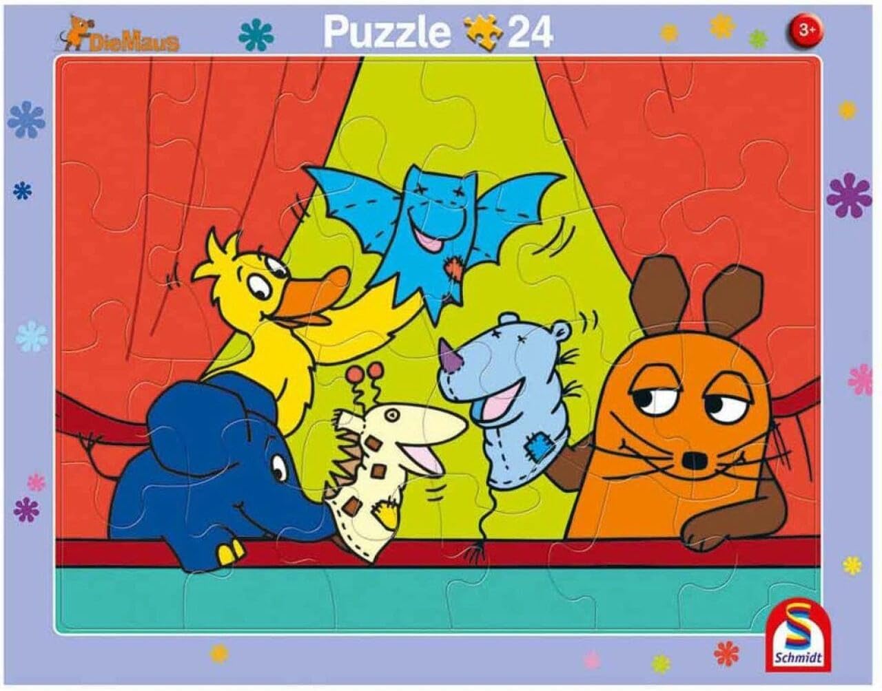 Schmidt Spiele Set of 2 Frame Puzzle The Mouse 16 + 24 Pieces