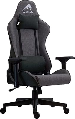 Contieaks(コンティークス) ゲーミングチェア シャスティーナ V2 ファブリック グレー 347812 幅71.5×奥行71.5-103×高さ118-123.5cm