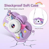 Vista 6 de Cámara para niños, juguetes para niños pequeños para niñas y niños, YEEHAO cámara digital de doble lente de 32MP para niñas de 3, 4, 5, 6, 7, 8, 9