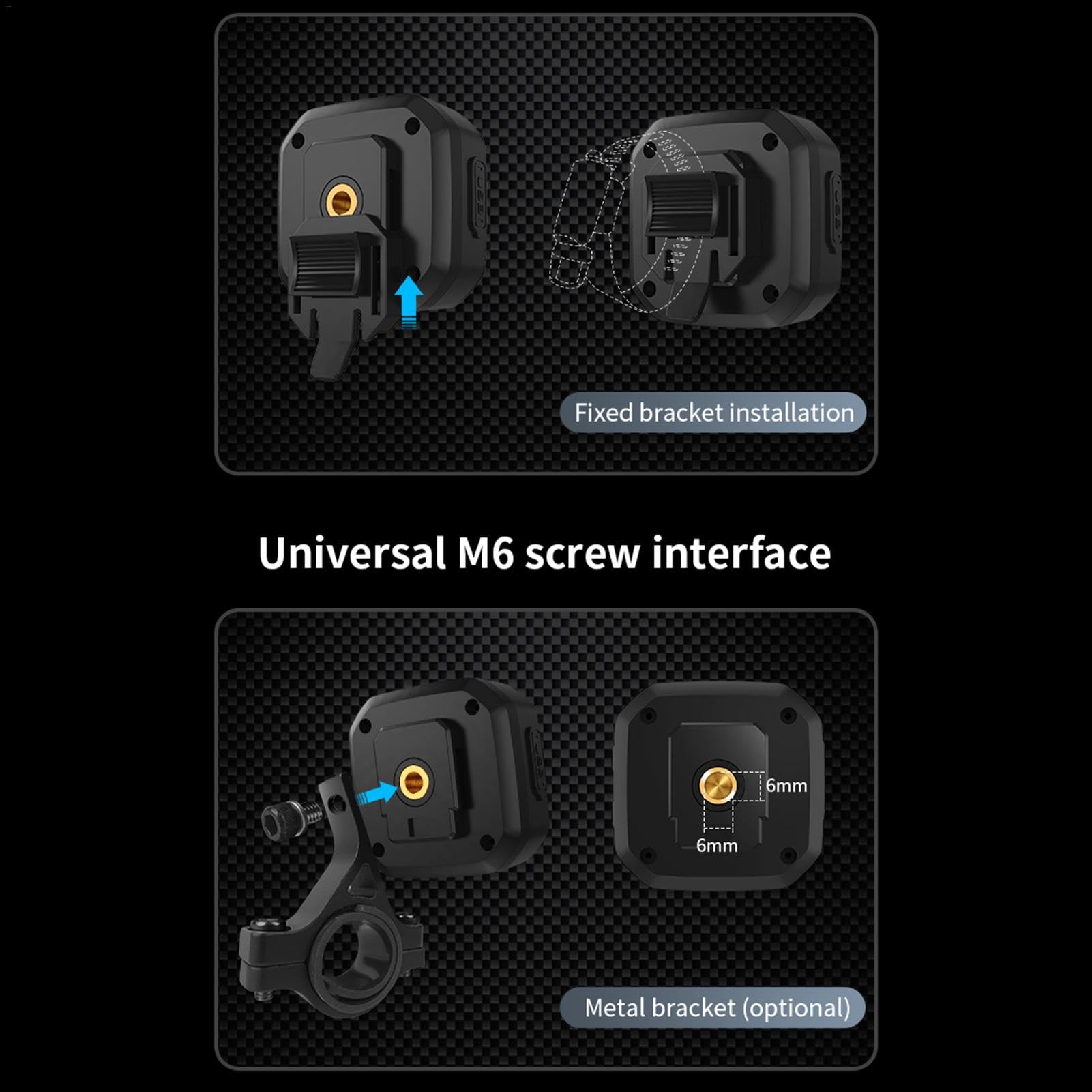 TPMS wireless per moto, sistema di monitoraggio della pressione degli pneumatici con USB, multifunzione, con 7 modalità di allarme per ciclismo, scooter