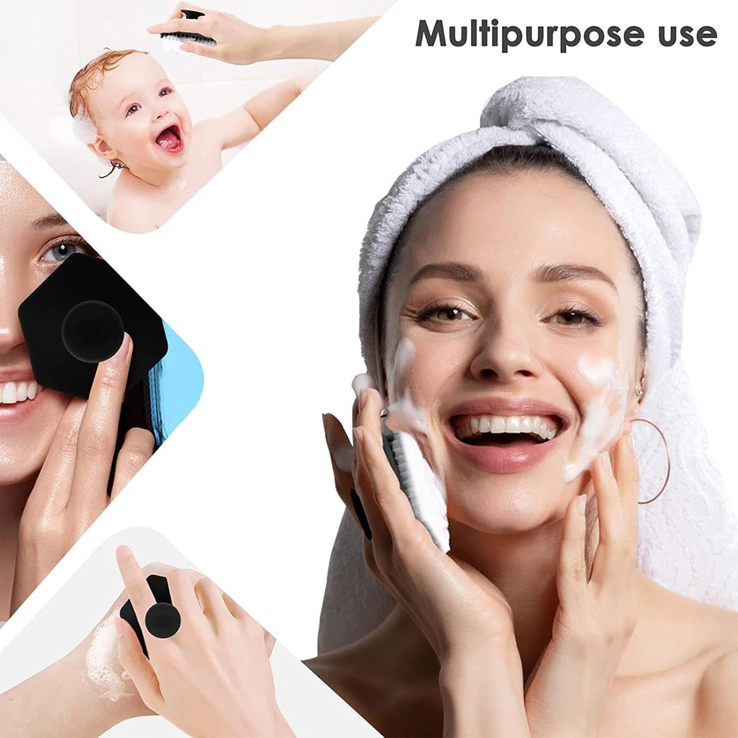 Silicone Face Scrubber Polisher Handheld Waterproof Manual Deep Cleaning image 4