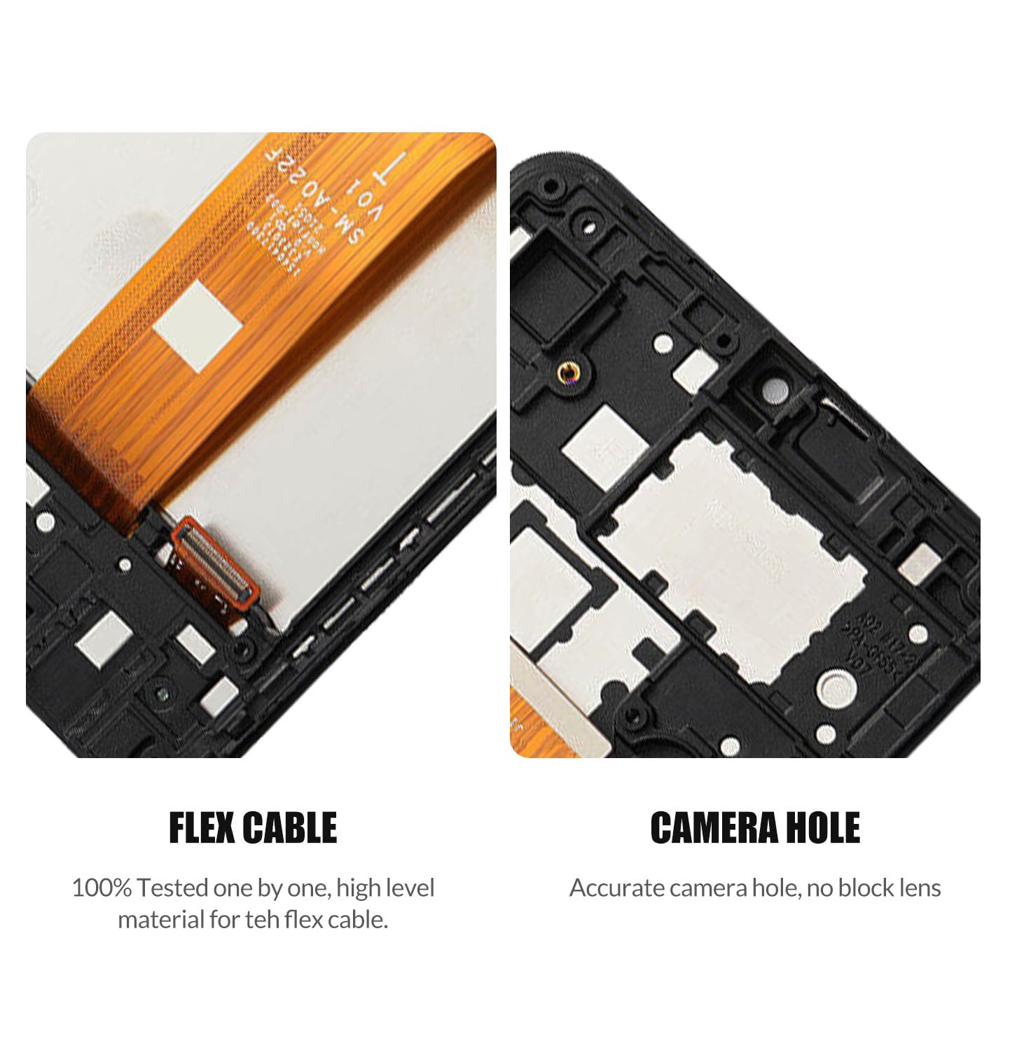for Samsung Galaxy A02 Screen Replacement LCD Display with Frame for Samsung A022 LCD Screen A022F A022M A022M/DS A022G Touch Digitizer Assembly with Repair kit (Black with Frame)