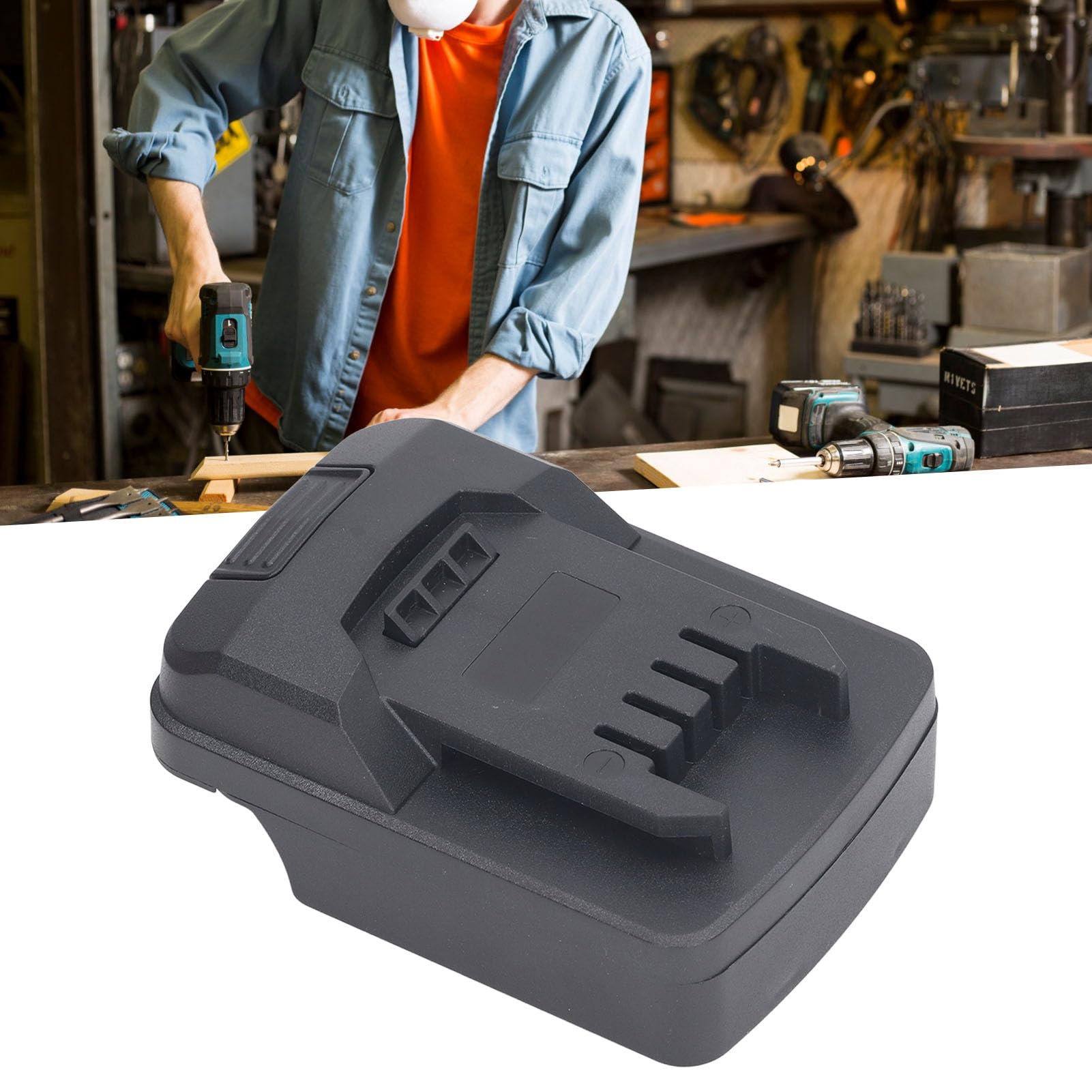 Adaptateur de Batterie pour 18V 20V à L'outil de Convertisseur D'alimentation Parkside 20V, raffiné avec du Matériel ABS Difficile, Conception Compacte, Hautement Compatible