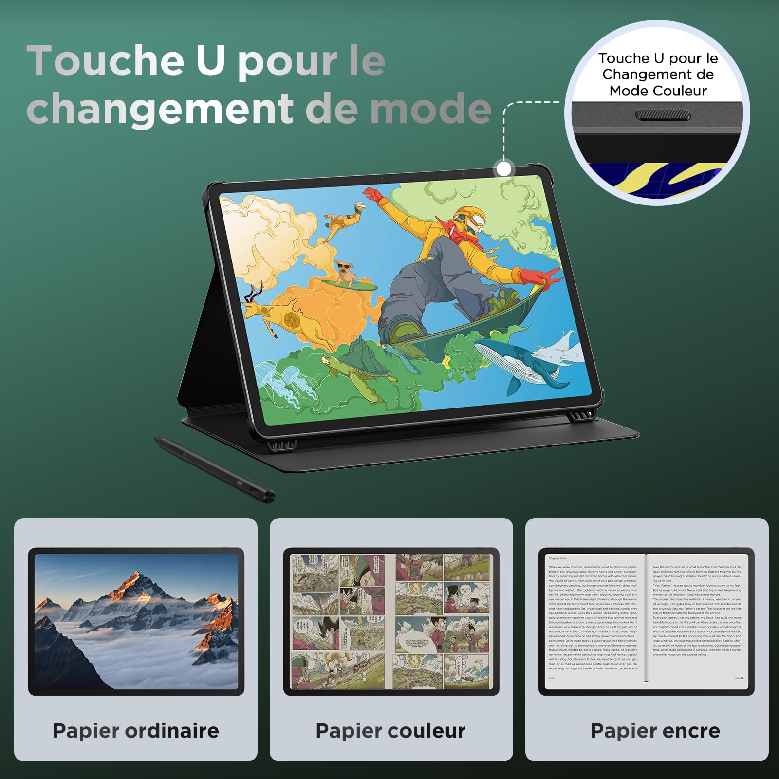 Ugee Tablette Graphique Autonome UT3 14,25″ avec Stylet, sans Ordinateur
