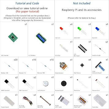 Freenove LCD Starter Kit for Raspberry Pi 5 4 B 3 Zero 2W Not Included