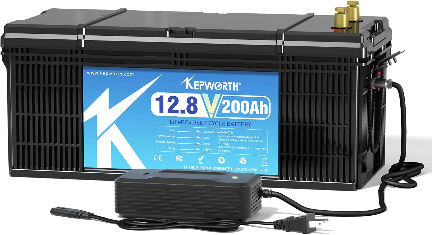 12.8V 200Ah LiFePO4 Battery with 200A BMS