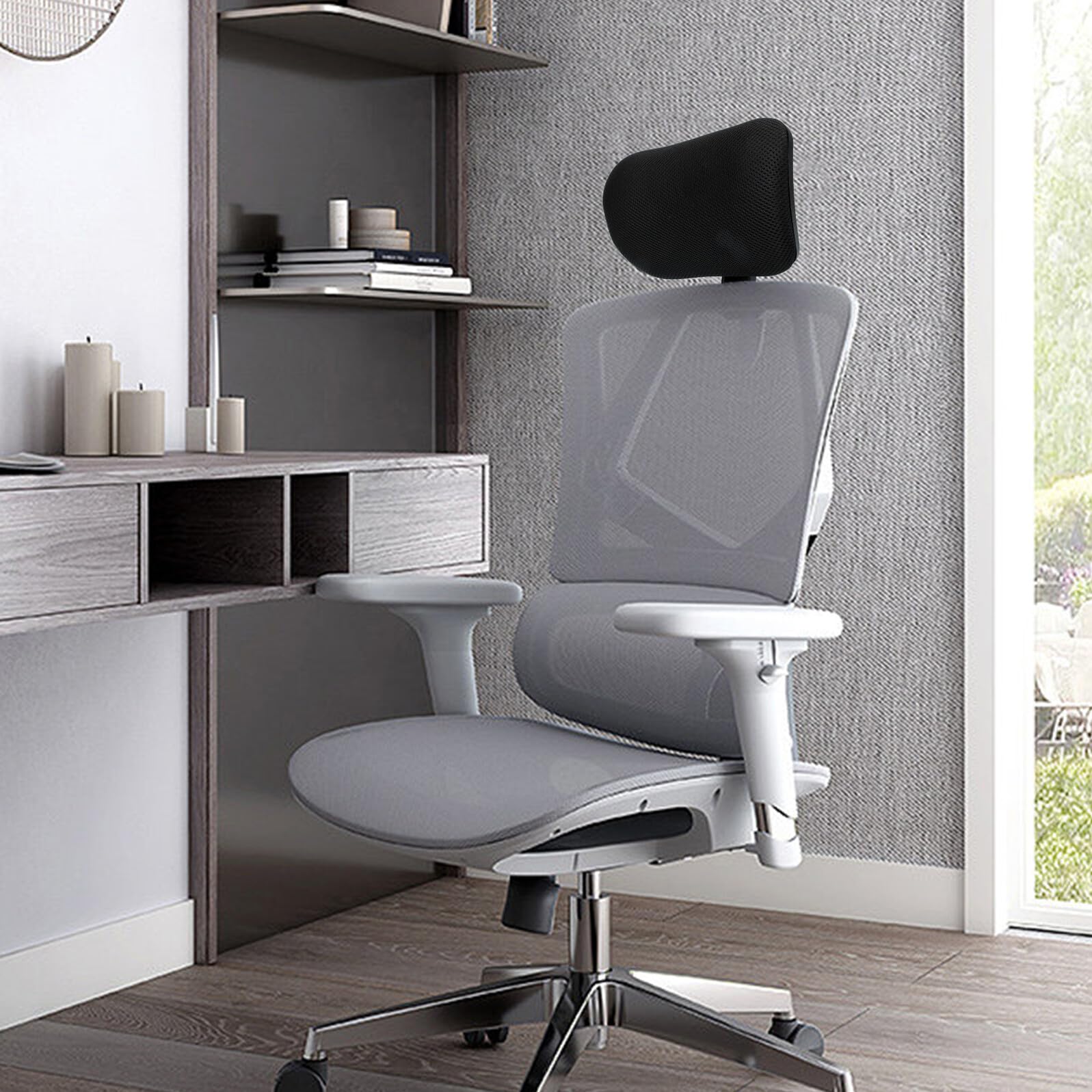 Toyvian Ergonomische Bürostuhl Kopfstütze Abnehmbar Nackenstütze Lift Chair Headrest für Computerstuhl Höhenverstellbar Komfortables Kopfkissen zur Schmerzlinderung Einfache Montage