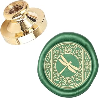 CRASPIRE Wax Seal Stamp Head Dragonfly Replacement Removable Sealing Brass Stamp Head Olny for Creative Gift Package Envelopes Invitations Cards Decoration