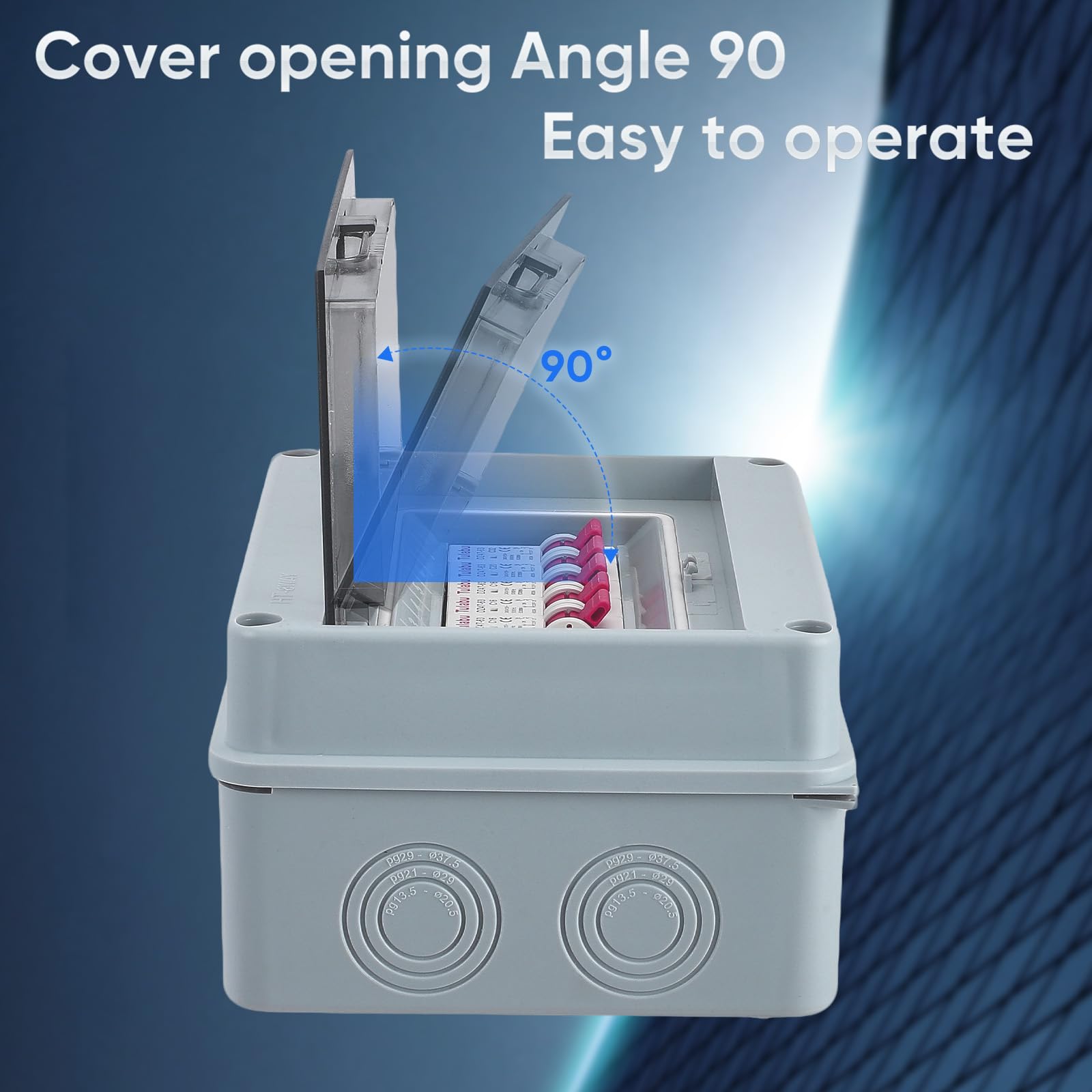 Scatola Elettrica da Esterno IP65, con 5 Vie Interruttore Dell'aria 3x16 A+20A+32A, Impermeabile Quadro Elettrico 63A, Scatola dei fusibili a parete per Essere Utilizzato All'interno e All'esterno