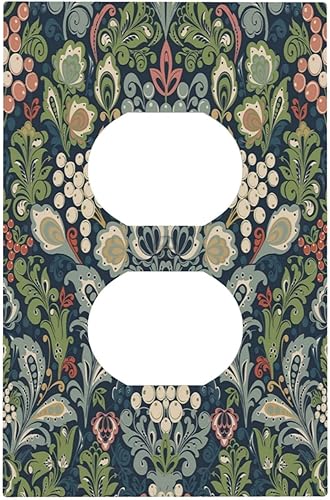 Miniatura 163 de Cubiertas Decorativas para Interruptor de Luz de Palanca Triple Retro Rojo Pulpo Monstruo Ola Marina Azul de 3 Segmentos Cubiertas de Placa de Pared