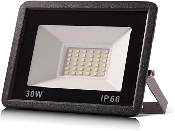 30W LED spotlight, outdoor 3000lm LED wall spotlight, outdoor spotlight, cool white 6000K waterproof IP66 LED light spotlight, [Energy Class F] for workshop garage garden