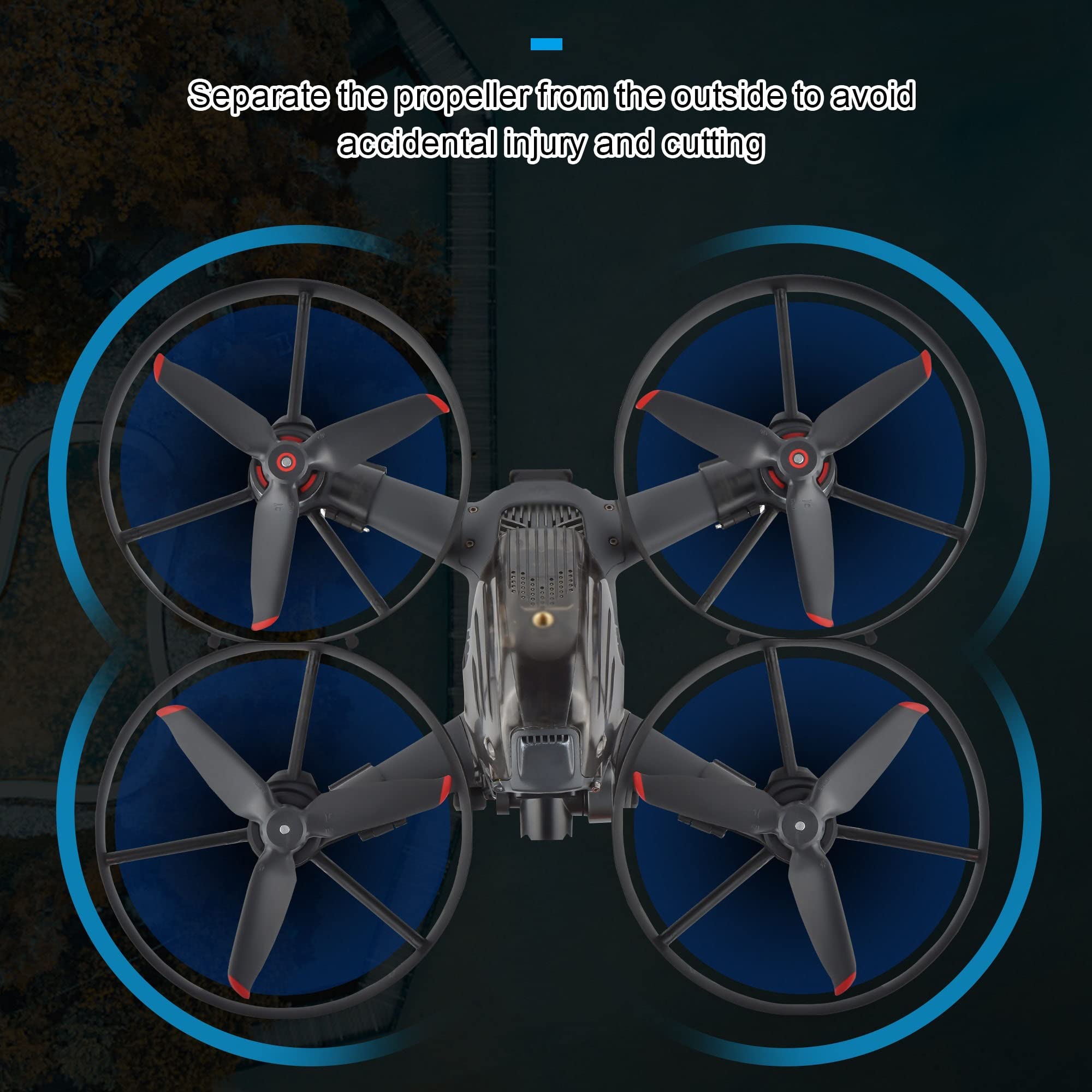 GreeSafety Accesorios para Drones Drone Propeller Guards Hélices integradas Blindaje Anillos Protector for dji FPV Drone Accesorios