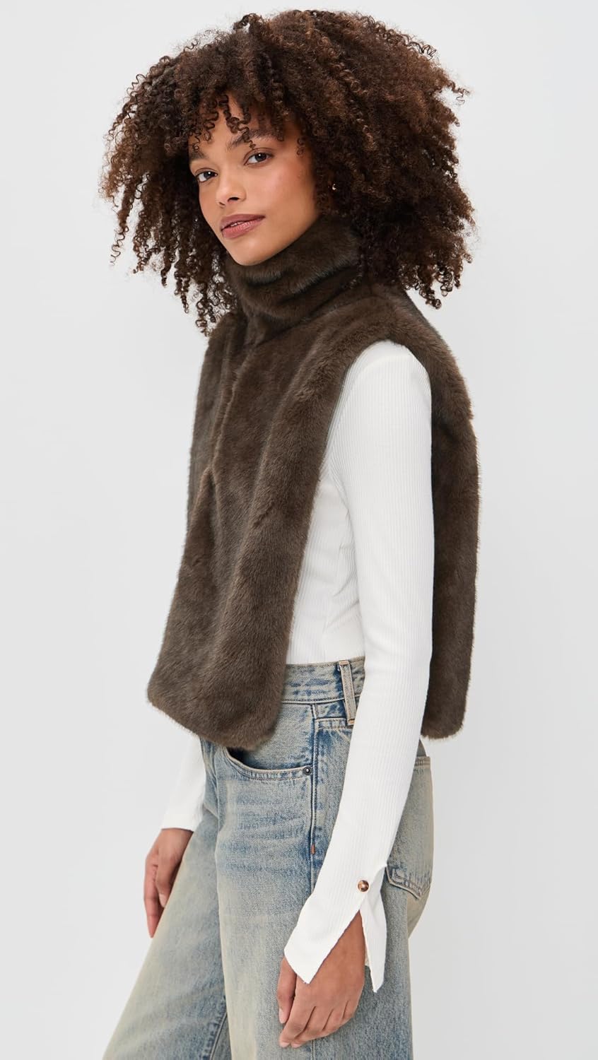 Line & Dot Women's Dane Faux Fur Top - Image 5