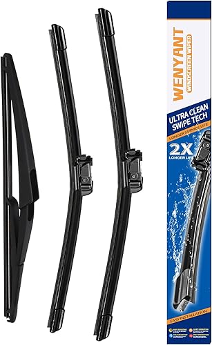 Vista 13 de Juego de limpiaparabrisas compatibles con Volkswagen Atlas 2018-2020, delanteros, equipo original de repuesto automotriz, 2 piezas de 26 y 22