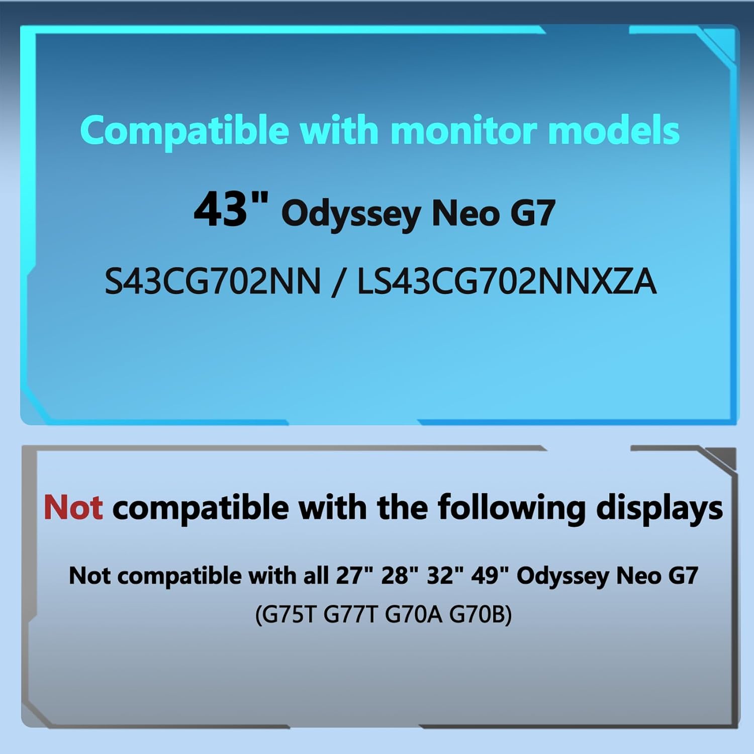 43" M7 Mount Adapter Compatible with Samsung 43" M7（ M70F）, Odyssey Neo G7 Series 4K Monitor (Fits 2023 LS43FM702UNXZA, S43CG702NN,) (Black)