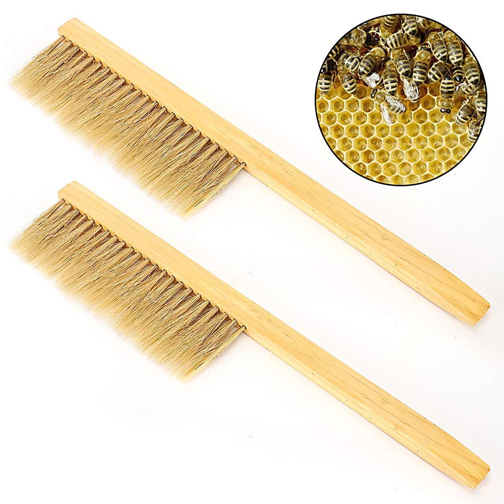 Spazzola Per Apicoltura In Legno - Doppio Manico, Setole Morbide Per Alveari, 40.7cm - Foto 9