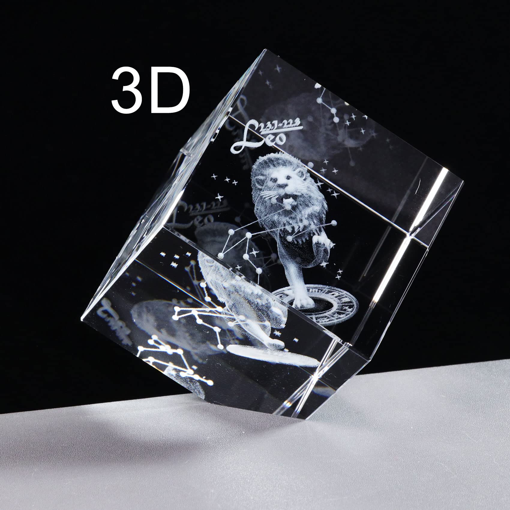 Amazon.co.jp: 3D クリスタル 獅子座 星座 星座 女性 メンズ