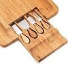 Tabla de Cortar de Bambú para Picar, Tabla de Queso, Tabla de Cajón, Tabla de Cortar de Cocina, Tabla Cuadrada para Alimentos, Tamaño Pequeño 13.38x13.38x1.49 Pulgadas, Pequeña Sorpresa 5
