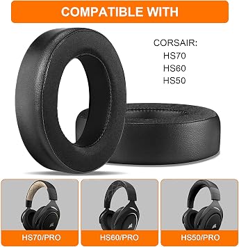 HS60 HS70 Earpads, Cooling Replacement Ear Pad Cushion for Corsair HS70 Pro