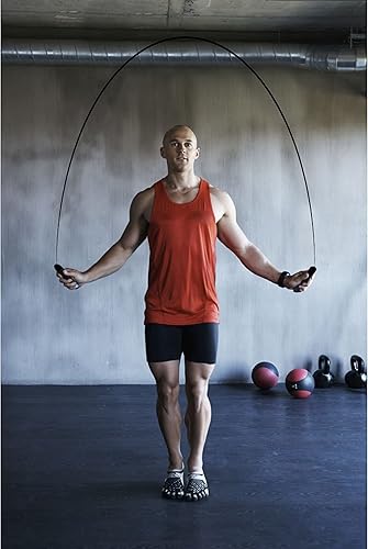 Miniatura 4 de Crown Sporting Goods Cuerda de salto de velocidad de lujo con rodamiento de precisión y asas de espuma