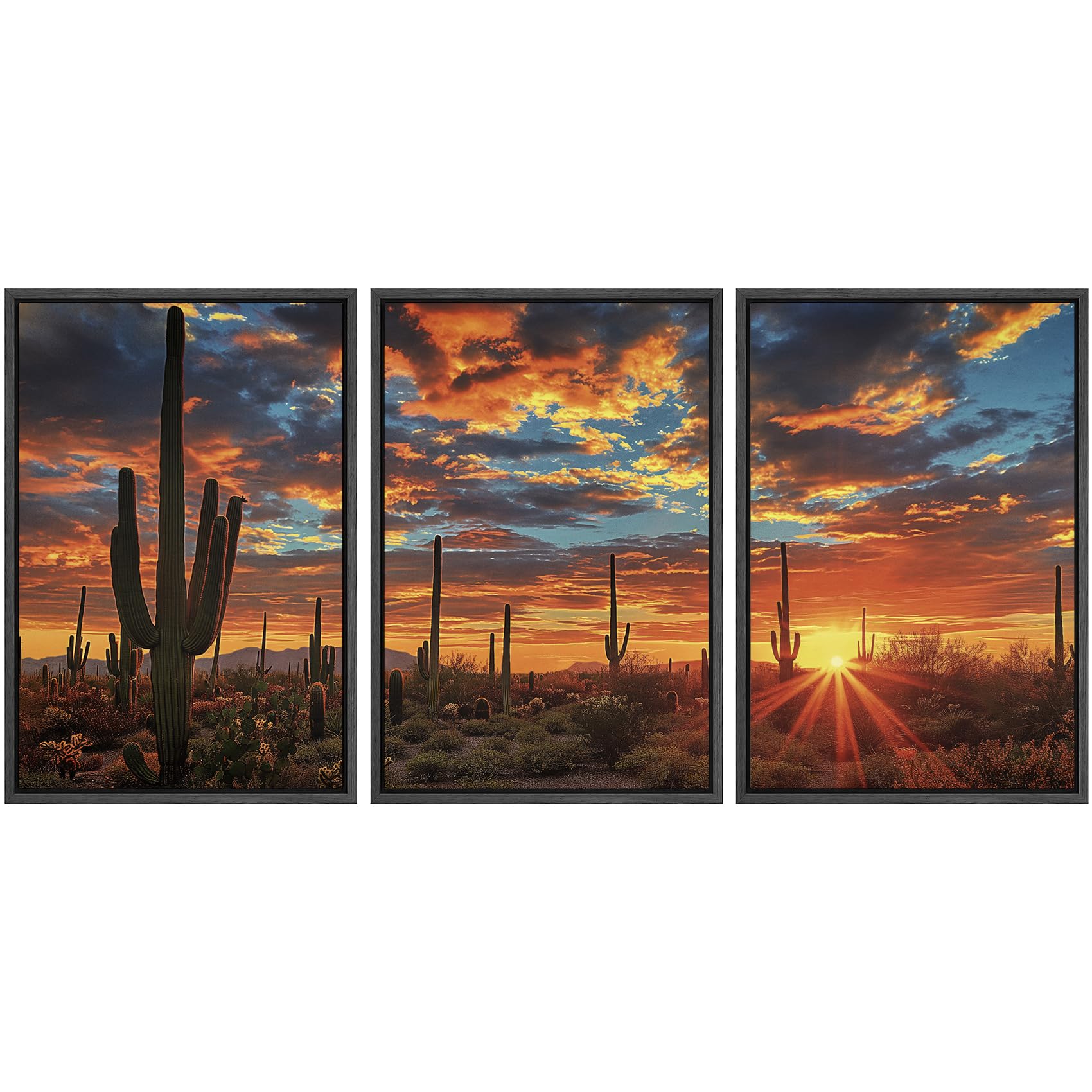 SIGNWIN Framed Canvas Print Wall Art Set Coastal Serenity Abstract Seaside Illustrations Modern Art Decorative Rustic Calm/Zen for Living Room, Bedroom, Office - 24"x36"x3 Natural — view 24