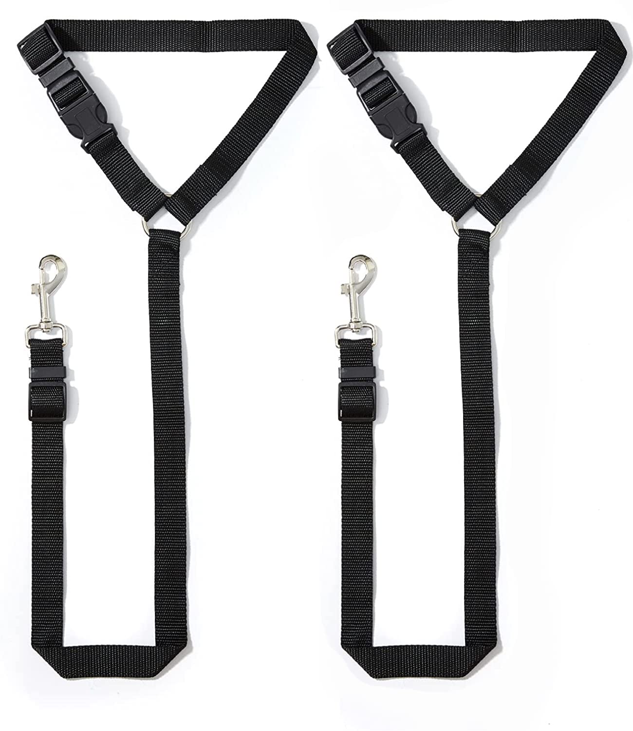 Ceinture Sécurité Voiture Pour Chien - Lot De 2 - Réglable 18-31" - Fixation Appuie-Tête