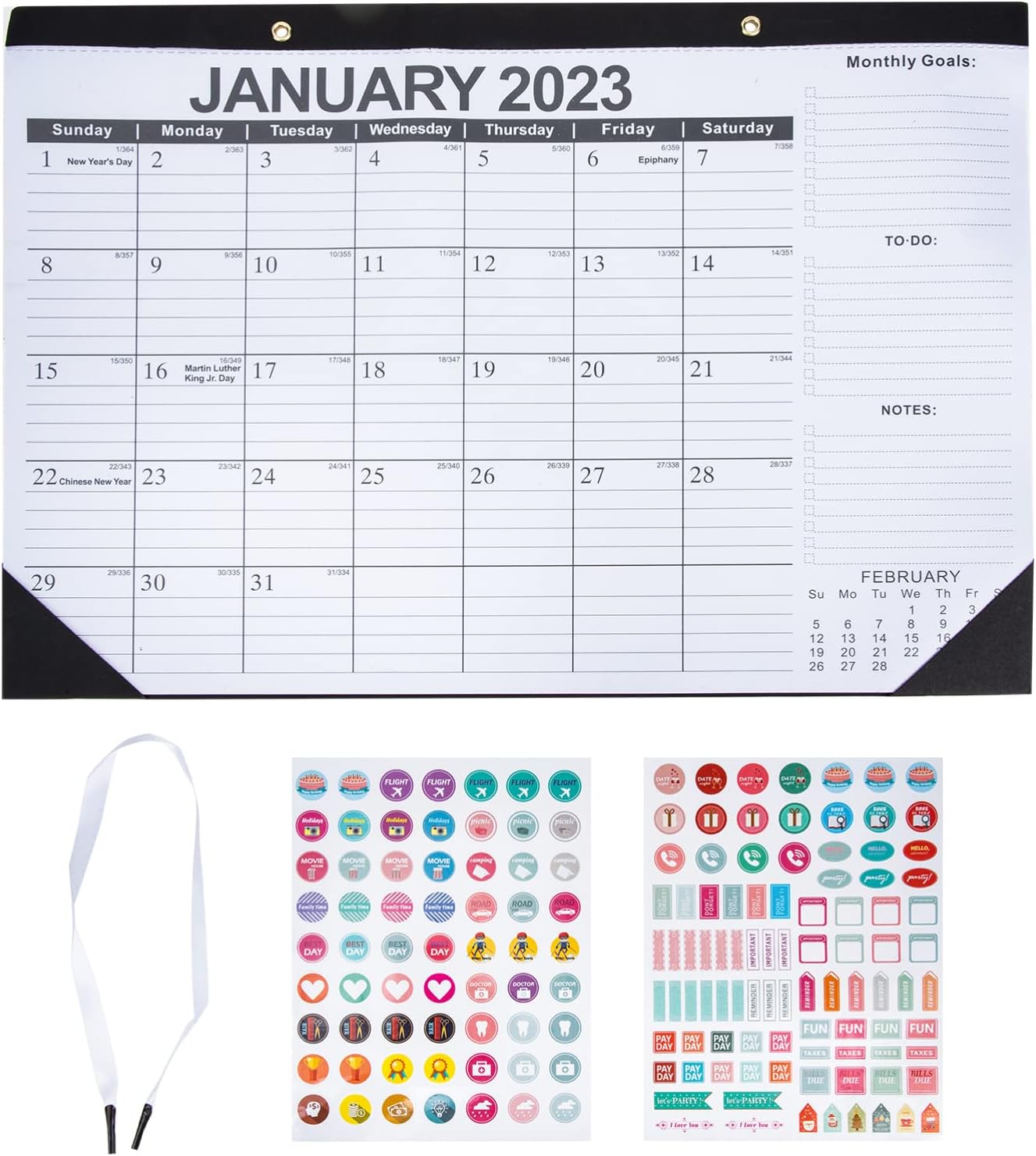 STOBOK Wall Hanging Calendar 2023 Monthly Wall Calendar Desk Calendar English Wall Calendar Schedule Planning English Agenda Calendar for Desk Wall