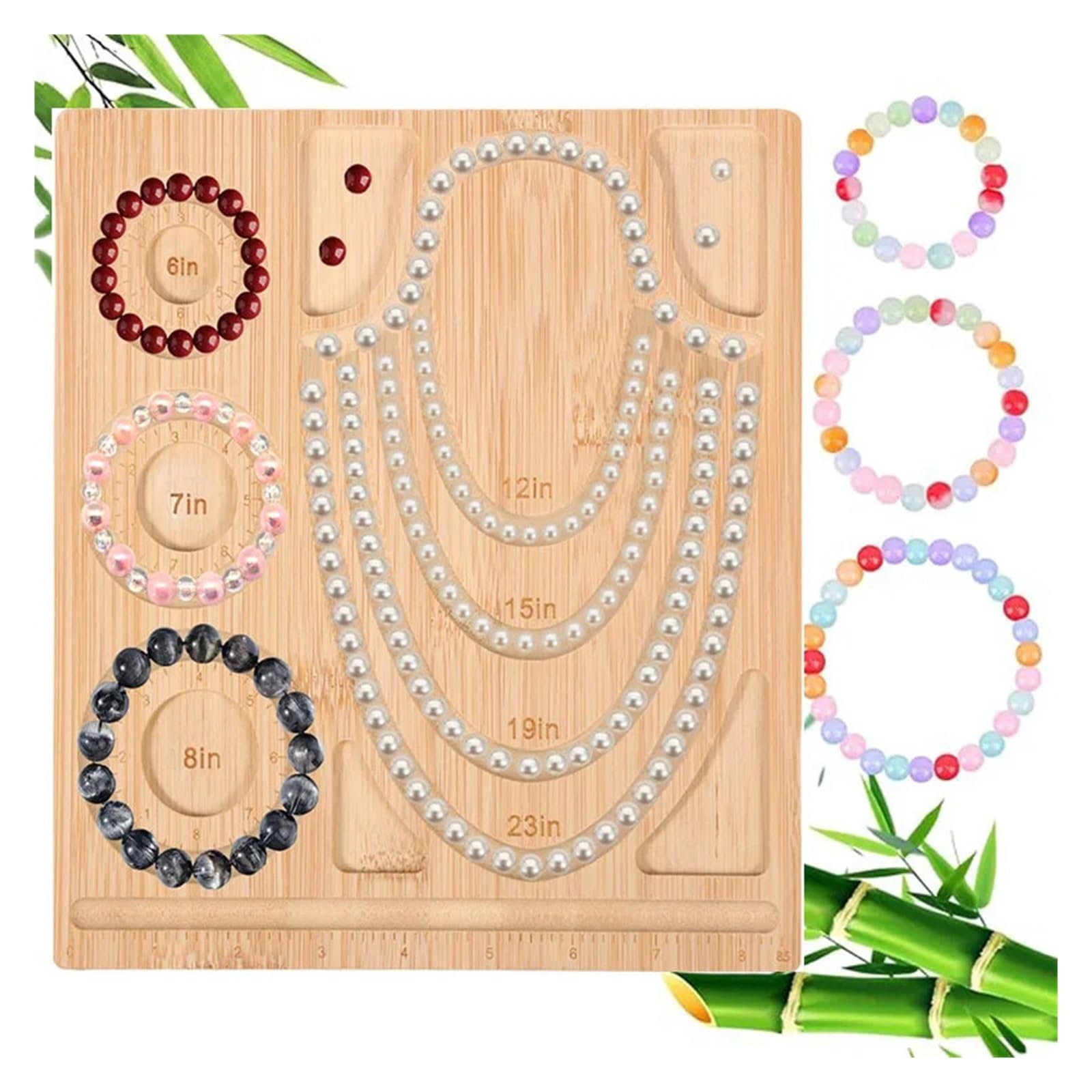 Bead Board Bead Board Bracelet Necklace Tray Beading Accessories Measuring Tools Crafts for Jewelry Making DIY(Color2)