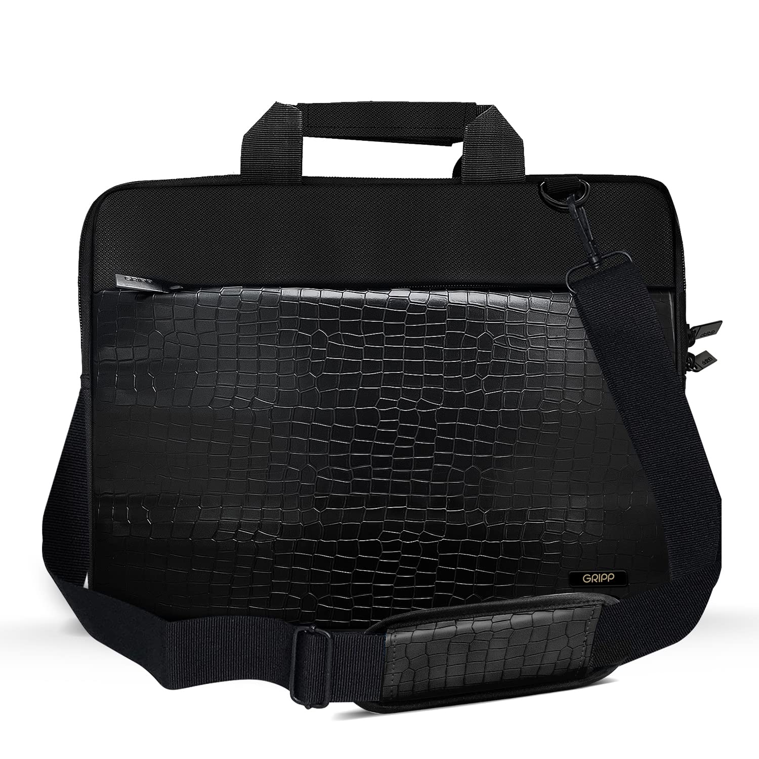 See full amazon price history chart for GRIPP® Croc Compact Fleet Executive Business Laptop Messenger Bag with Shoulder Strap & Carry Handle | Water Repellent Polyester & Front Leather Textured Material Upto 13 inch MacBook/Laptop - Black GRIPP® Croc Compact Fleet Executive Business Laptop Messenger Bag with Shoulder Strap & Carry Handle | Water Repellent Polyester & Front Leather Textured Material Upto 13 inch MacBook/Laptop - Black (B09PH7K16D) Amazon Price History, Amazon Price Tracker