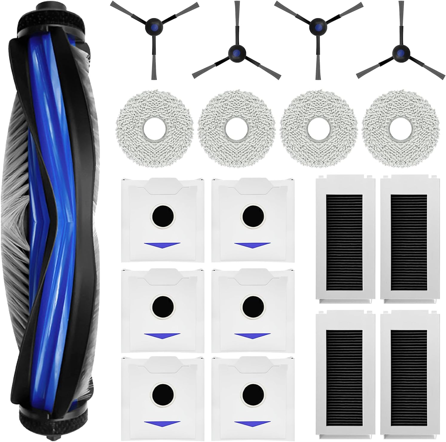 19 Pcs Vacuum Accesories Kit for ECOVCS DEEBOT N30 Omni / N30 Pro Omni Robot Vacuum, Replacement Parts