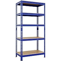 Yaheetech Scaffale/Scaffalatura Garage in Metallo a 5 Ripiani Regolabili da Magazzino