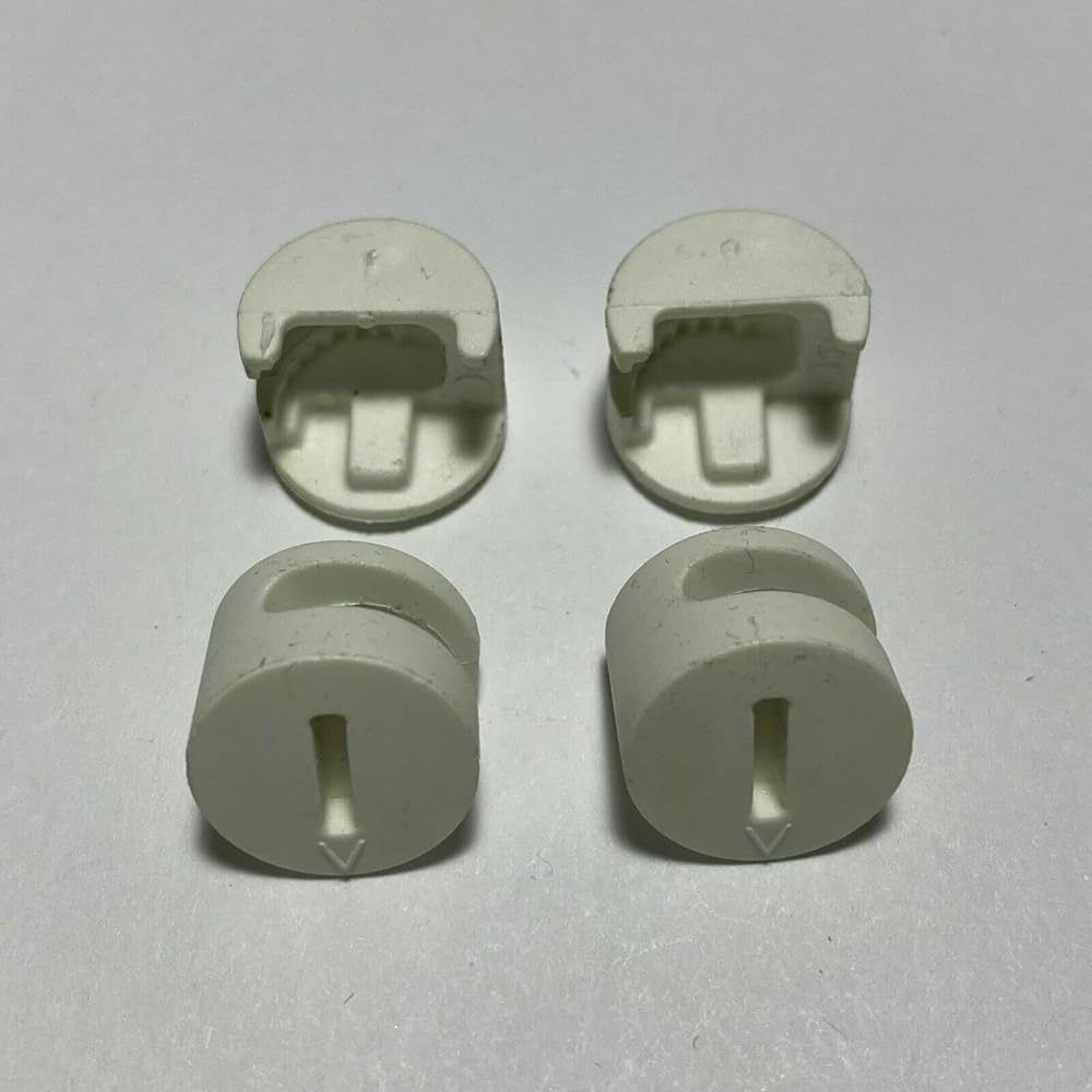 achan　0307 Plastic Cam Lock Nuts (4 Pack) White Part # 119030#117434