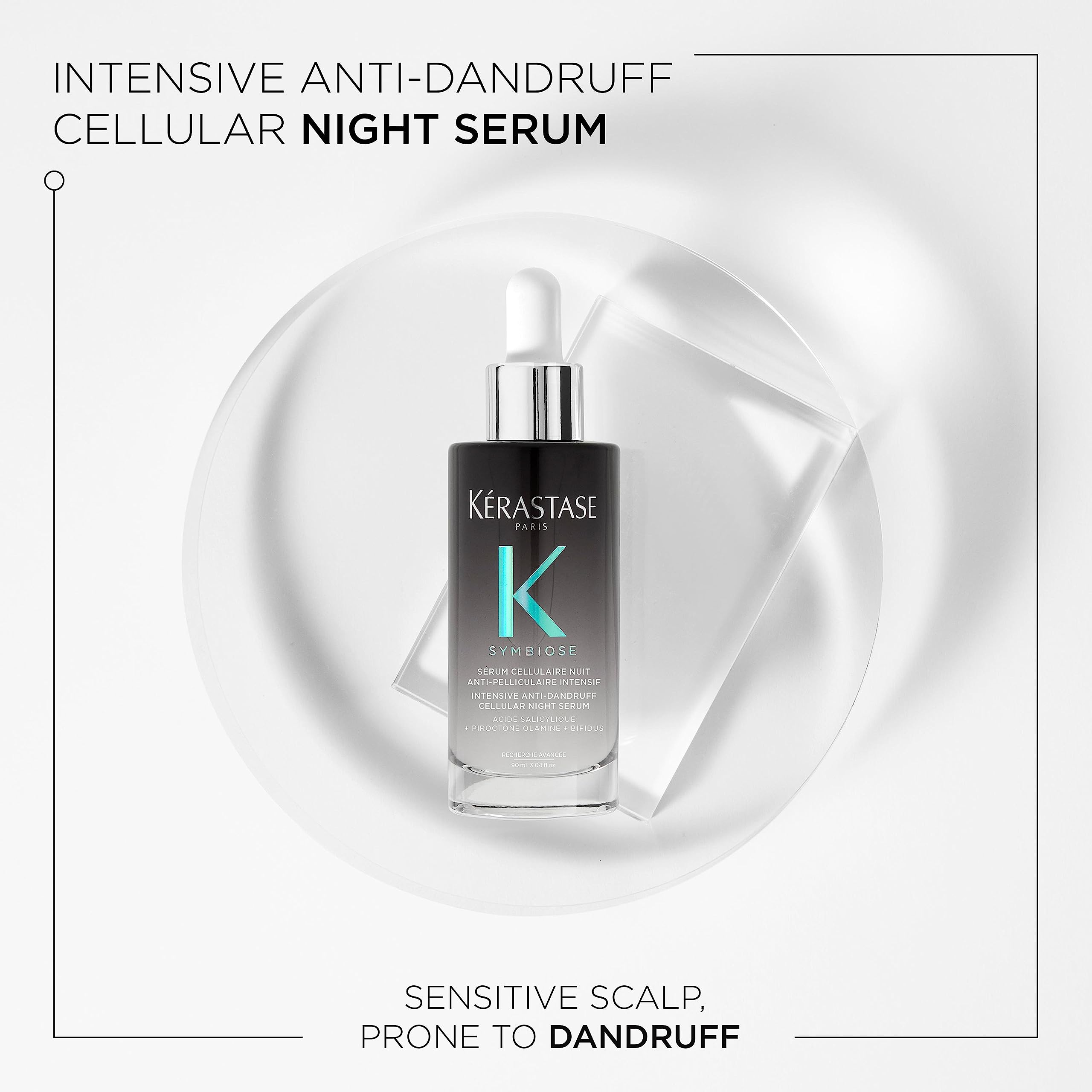 Krastase Symbiose, Intensive Anti-Dandruff Cellular Night Hair Serum, For Sensitive, Dandruff-Prone Scalps, Sulphate-Free, Silicone-Free, Srum Cellulaire Nuit Anti-Pelliculaire Intensif, 90 ml - Image 2