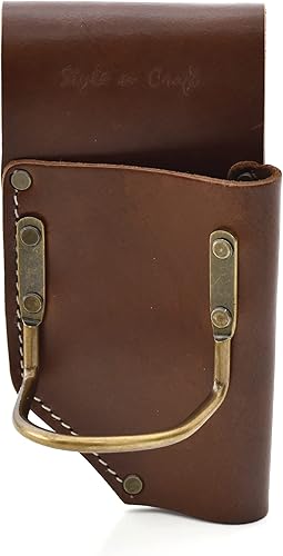 Style n Craft Alicates y soporte para martillo, bolsa de herramientas de cuero de grano completo, marrón oscuro (98450)