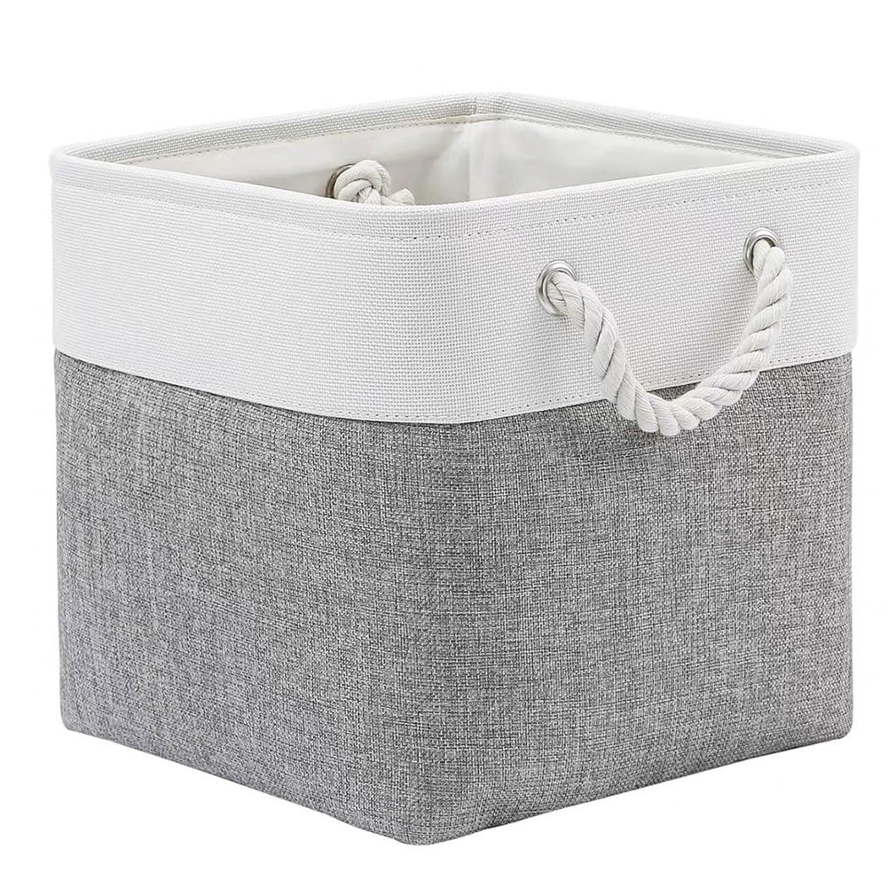 Aundhegrtt For Shelf Baskets for Home, Cube Storage Bins,Fabric Storage Basket with Handles,Foldable Boxes Organizer for Clothes