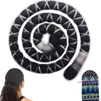 Spiral Lock Hair Tie Dreadlock Accessories Dreadlock Hair Tie Bendable Loc Ponytail Holders for women & men with thick hair
