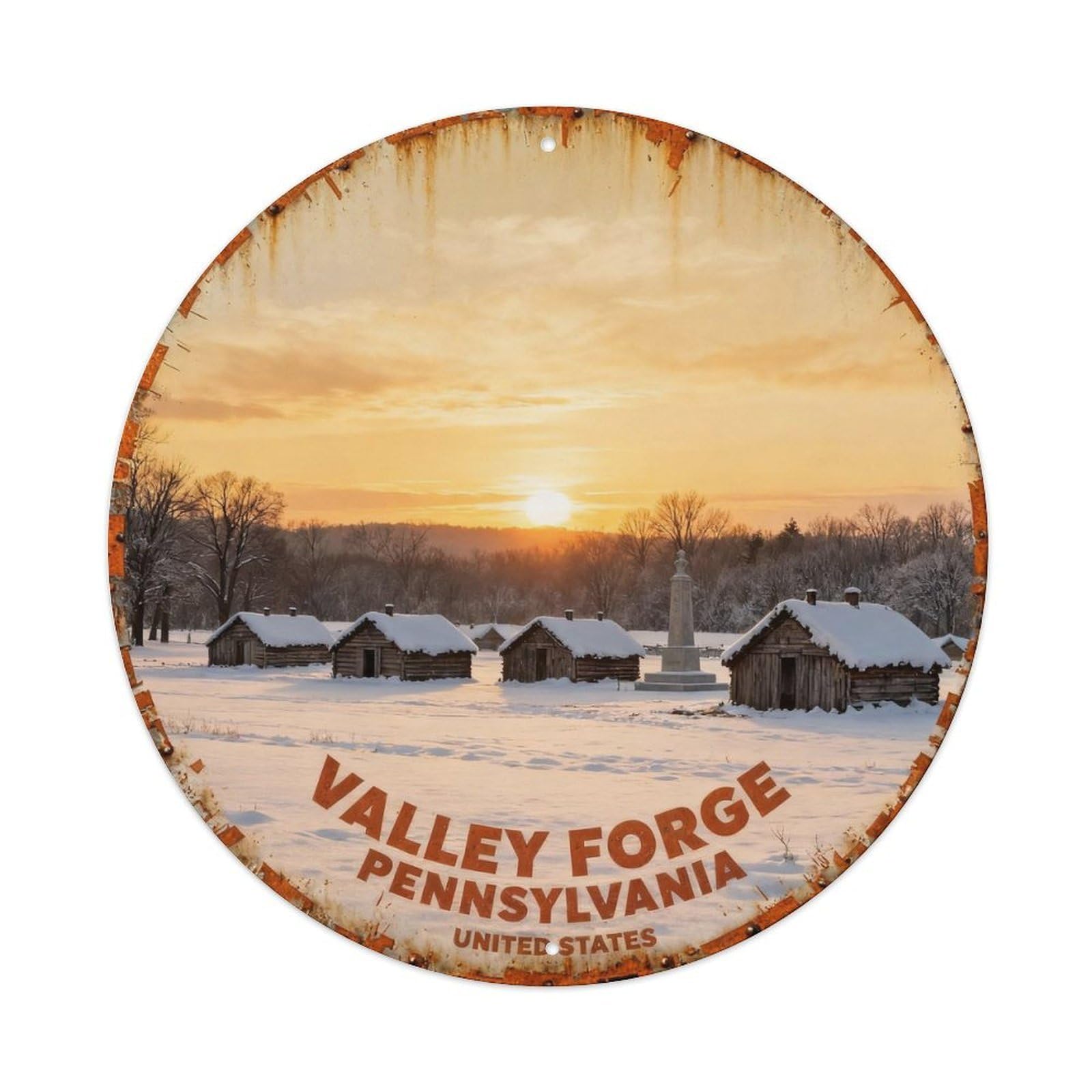 VALLEY FORGE PENNSYLVANIA Metal Tin Sign Plaque