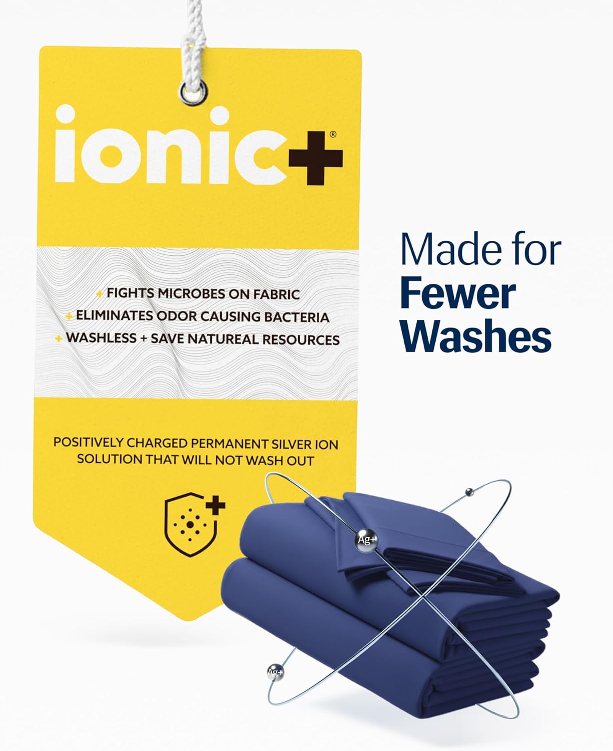 REST® Evercool®+ Starter Sheet Set, King, Blue, Breathable Bed Sheets for Hot Sleeper and Night Sweats, with Pillowcases, with Ionic+ Self-Cleaning Silver Yarn for Sensitive Skin, 3PCS No Flat Sheet - Image 5