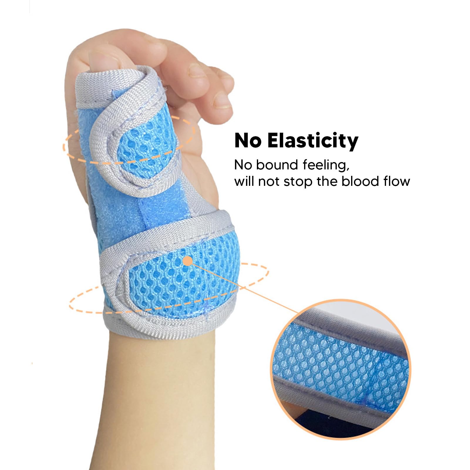 Left Hand Thumb Splint for Kids, Thumb Wrist Stabilizer, Thumb Brace Corrector, with Finger Sleeve, Joint Correction Support Brace, (s)