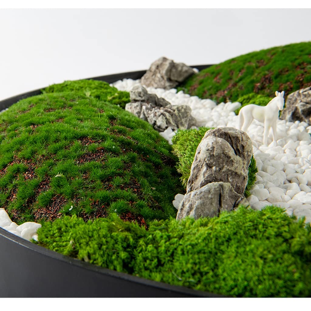 Bonsai Pianta Pino Artificiale Bonsai Tree Simulation Piante Paesaggio Grande Vaso Zen Decorazione Zen Pianta Verde con Ceramica Flower Pot Horse Sculpture Pianta Artificiale Bonsai
