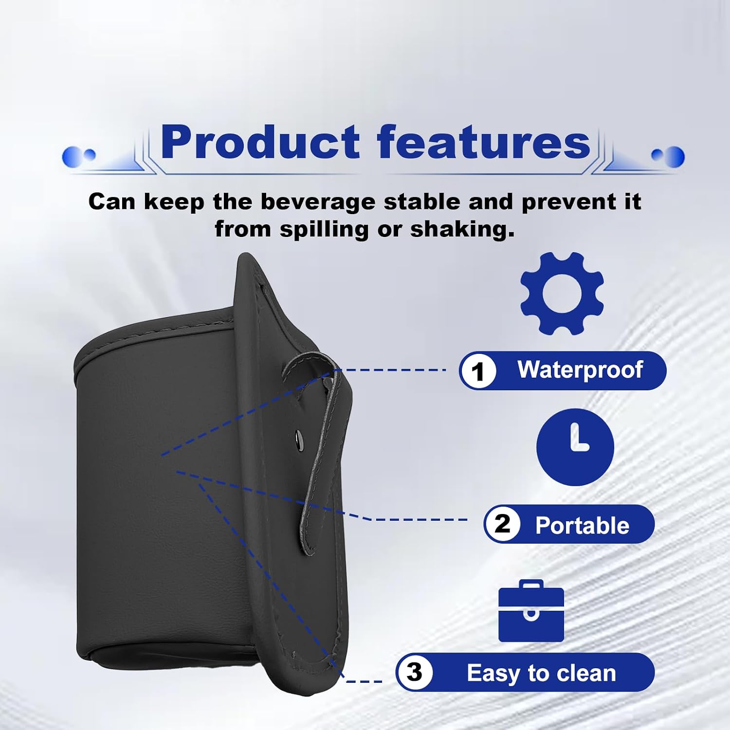 2PCS Large Car Door Cup Holder, Hanging Automotive Back Seat Bottle Holders, Waterproof Scratch-Resistant Car Window Cup Holder, Clip-On Auto Organizer Accessories for Beverage Holder(Black)